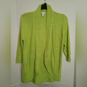 Chico's Bright Green Womens Cardigan Size 0-Small